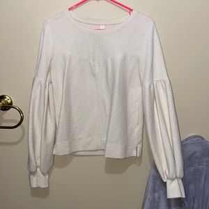 Long sleeved cream colored top - Anthropologie